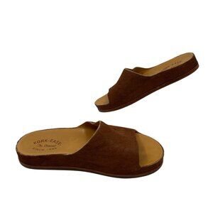 Kork-Ease Brown Mohair Open Toe Sandals | Women’s Size 8